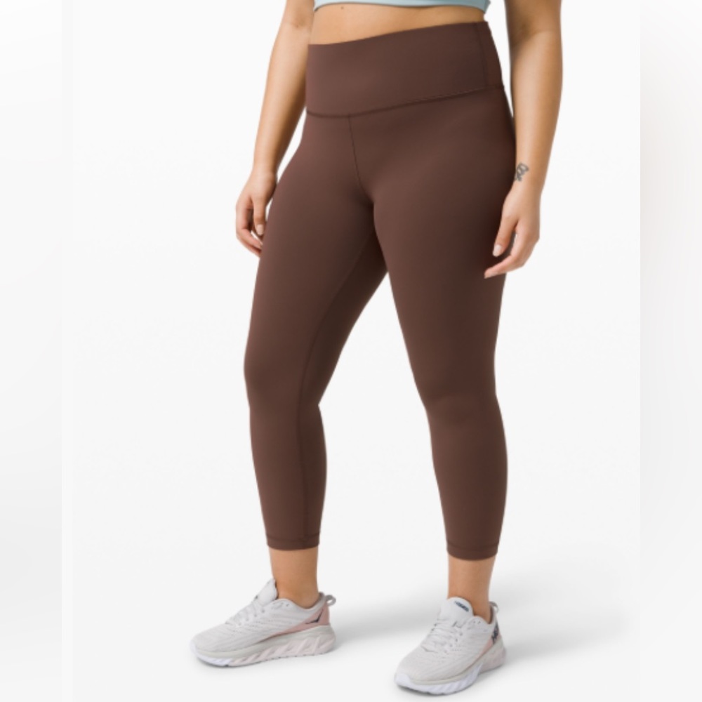 Lululemon wunder train high rise 25; Brown earth size 6